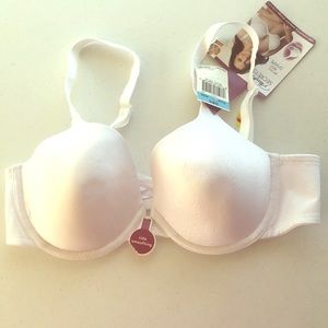 NWT Playtex 38C side smoothing underwire white bra